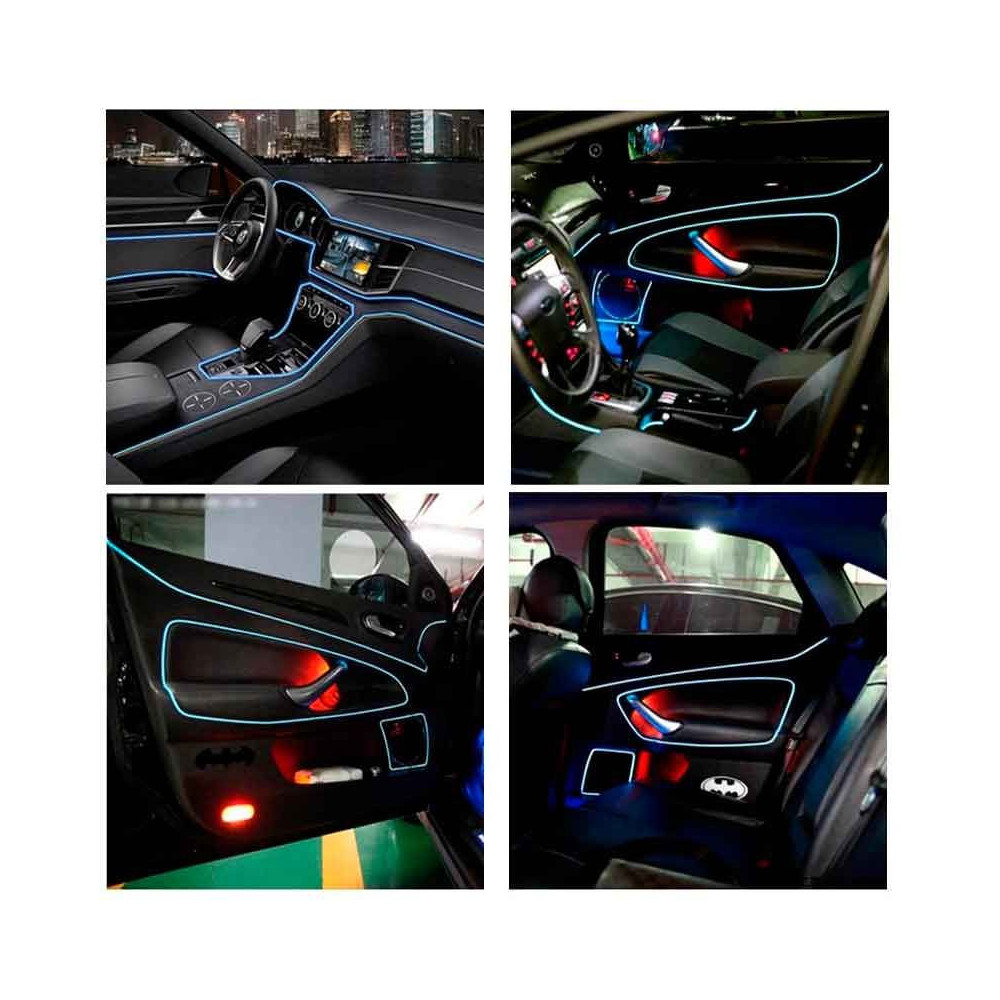Cinta LED Neon USB Azul-Rojo-Rosa de 5 metros