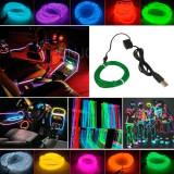 Cinta LED Neon USB Azul-Rojo-Rosa de 5 metros