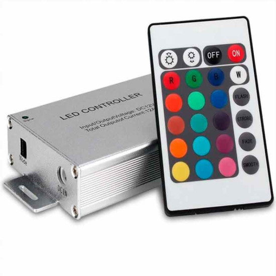 Controlador RGB Radio-Frecuencia Aluminio 24 teclas 144W