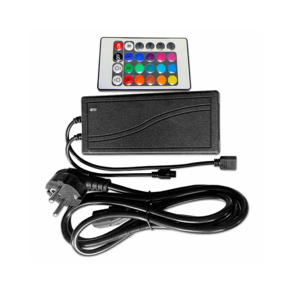 Controlador-Fuente alimentacion RGB infrarrojos 24 teclas 72W