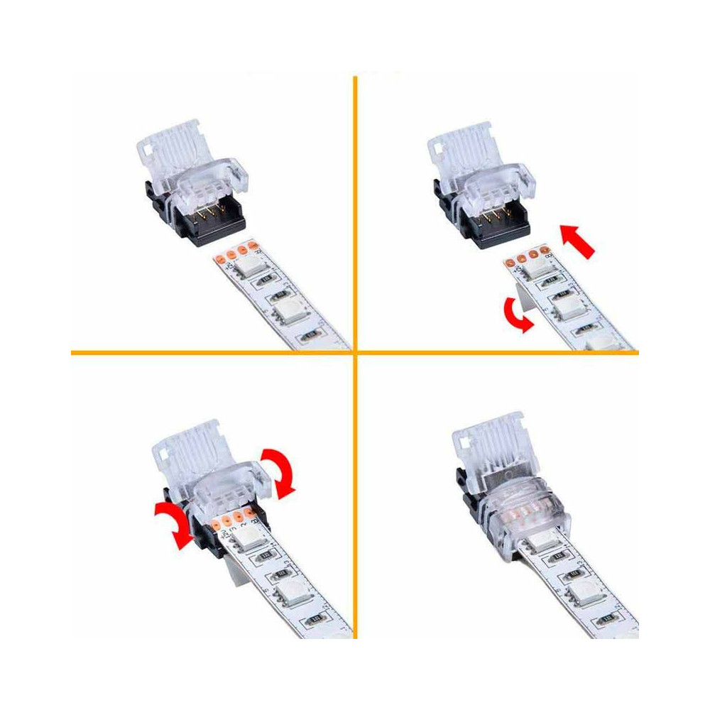 Conector Tiras LED Empalme RGB 10mm IP65 - Tira/Tira