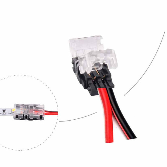 Conector Tiras LED Empalme 10mm IP65 - Tira/Cable