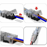 Conector Tiras LED Empalme 10mm IP65 - Tira/Cable