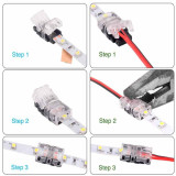 Conector Tiras LED Empalme 8mm IP65 - Tira/Cable