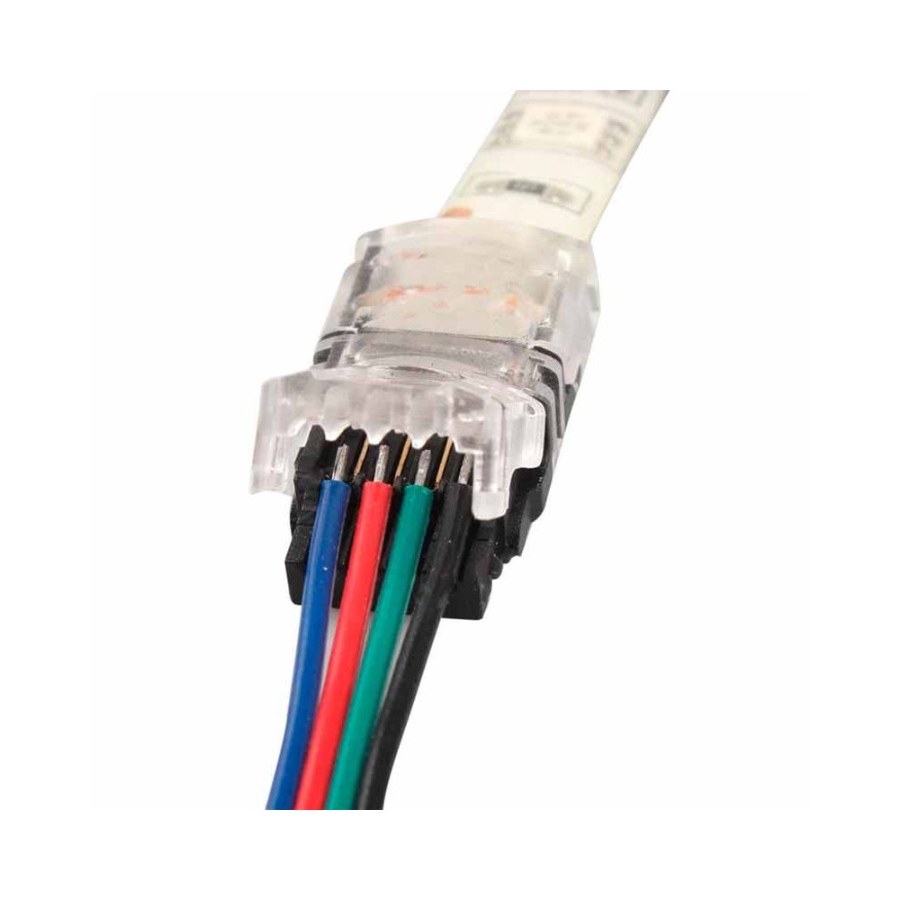 Conector Tiras LED Empalme RGB 10mm IP65 - Tira/Cable