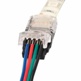 Conector Tiras LED Empalme RGB 10mm IP65 - Tira/Cable