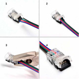 Conector Tiras LED Empalme RGB 10mm IP65 - Tira/Cable