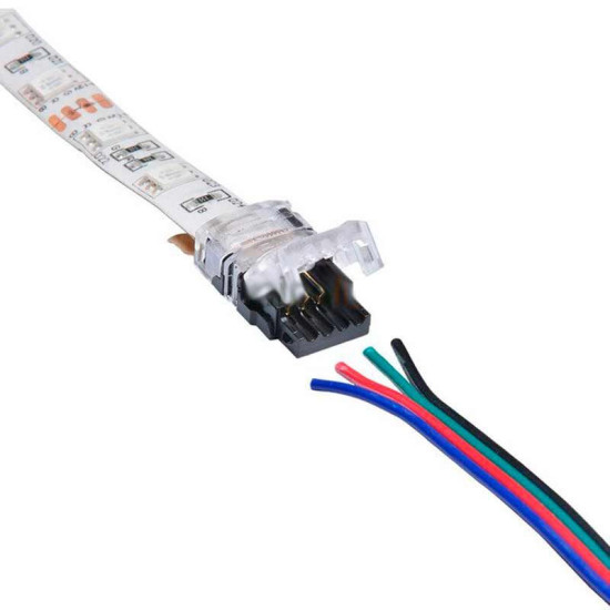 Conector Tiras LED Empalme RGB 10mm IP65 - Tira/Cable