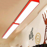 Plafón LED superficie Rectangular 48W Rojo