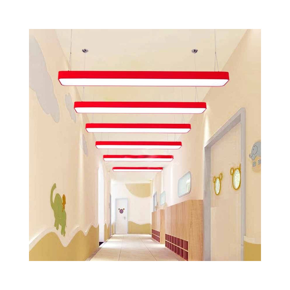 Plafón LED superficie Rectangular 48W Rojo