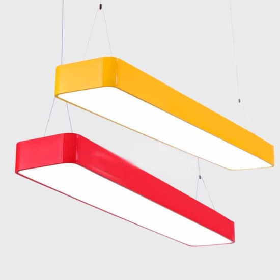 Plafón LED superficie Rectangular 48W Rojo