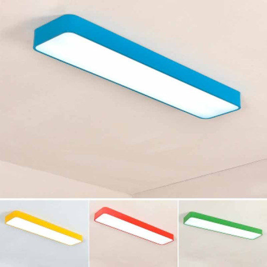 Plafón LED superficie Rectangular 48W Rojo