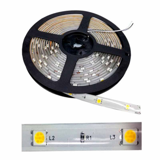 Tira LED SMD 5050 7,2 W/m 12V IP65 5 metros