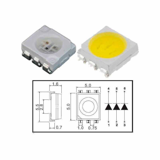 Tira LED SMD 5050 7,2 W/m 12V IP65 1 metro