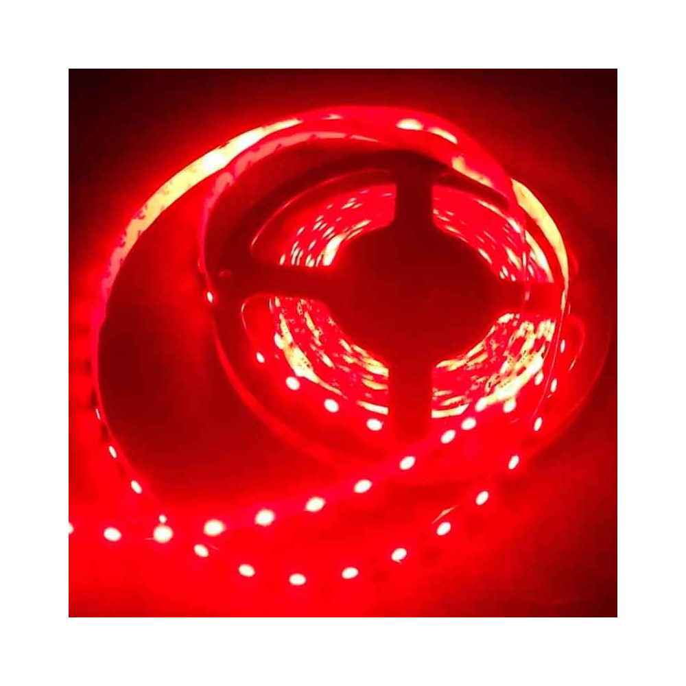 Tira LED Roja 14,4 W/m 12V IP20 5 metros