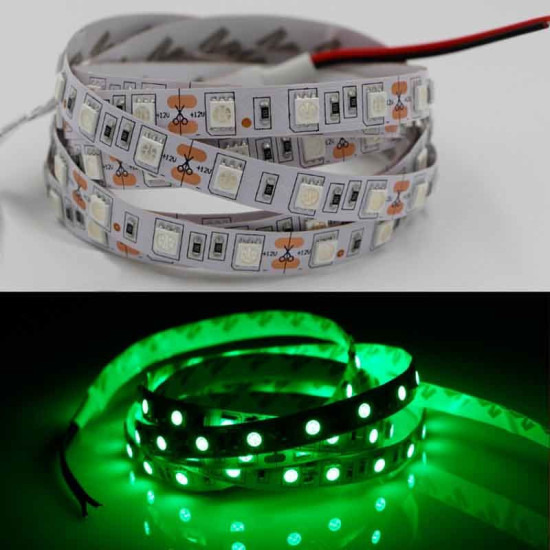 Tira LED Verde 14,4 W/m 12V IP20 5 metros