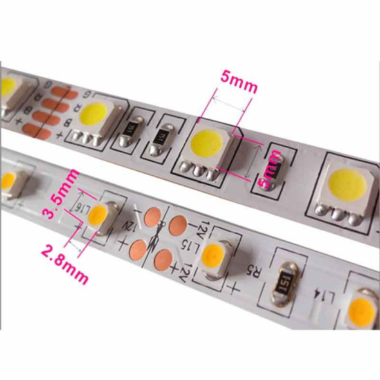 Tira LED SMD 3528 9,6W/m 12V IP20 1 metro