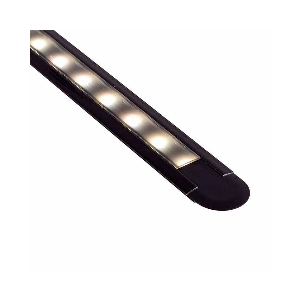 Perfil Negro Ahumado Aluminio Empotrar 2 metros Tira LED