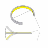 Perfil Aluminio Flexible superficie 2 metros Tira LED