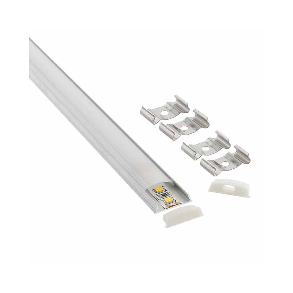 Perfil Aluminio Flexible superficie 2 metros Tira LED