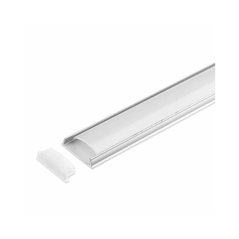 Perfil Aluminio Flexible superficie 2 metros Tira LED