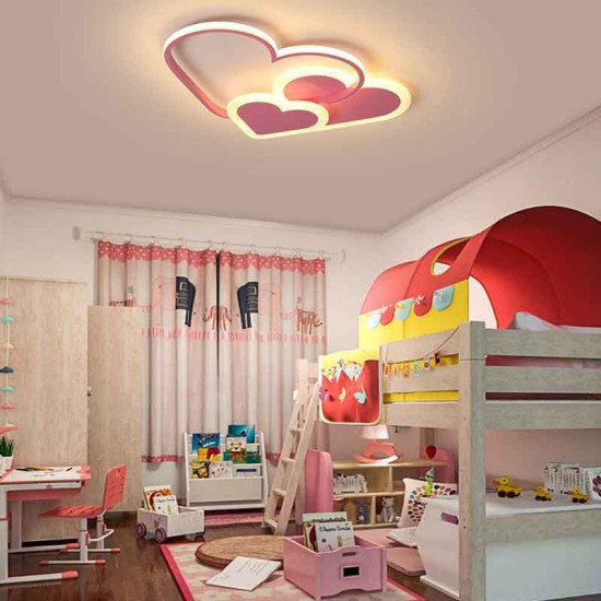 Plafón LED 50W Infantil Corazones