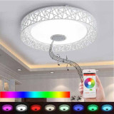 Plafón LED Músical con Altavoz 36W Blanco +App+Mando distancia